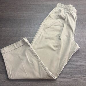 Tommy Hilfiger Men’s Classic Pants 36x29 (Fits 34x28) Beige Pleated Cuffed